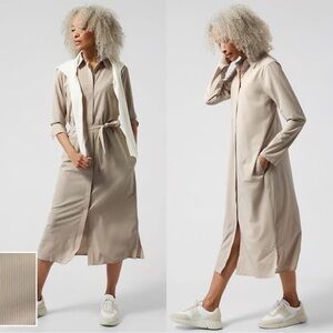 Athleta Urbanite Striped Midi Dress